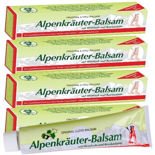 Alpine Herbs Balm Cream with Red Vine Leaves Horse Chestnut Emulsion Lloyd 200ml 4x