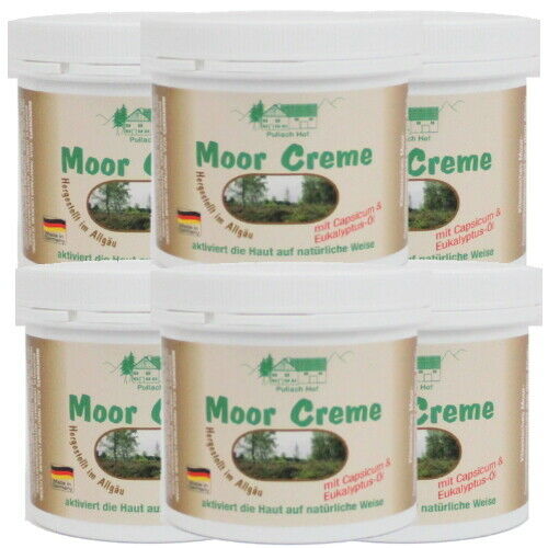 Moor Cream Ointment Active Skin Care from Pullach Hof Moor Cream Balm 250ml 6 Pack