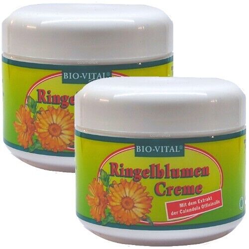 BIO-VITAL Ringelblumen Creme Balsam Haut Pflege Salbe Calendula Extrakt 125ml 2x
