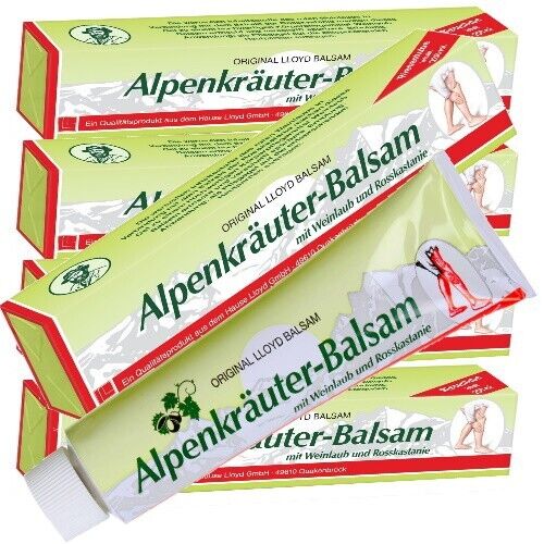 Alpine Herbs Balm Cream with Red Vine Leaves Horse Chestnut Emulsion Lloyd 200ml 5x