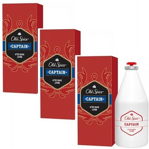 Old Spice CAPTAIN After Shave Lotion 100ml 3er Pack