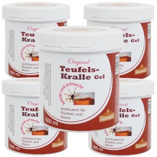 Devil's Claw Gel Moisturizer Soothing Invigorating from Naturhof 500ml 5er