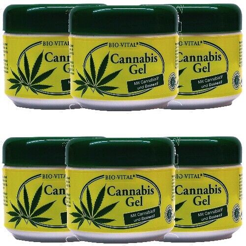 BIO-VITAL Cannabis GEL Hanfcreme Salbe Körpercreme m.Beinwell 125ml 6er P.