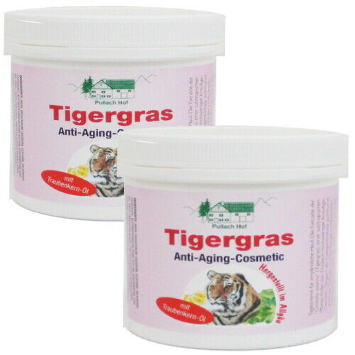 Tigergras Anti-Aging Creme Vom Pullach Hof 250ml Feuchtigkeits Tagescreme 2er P.