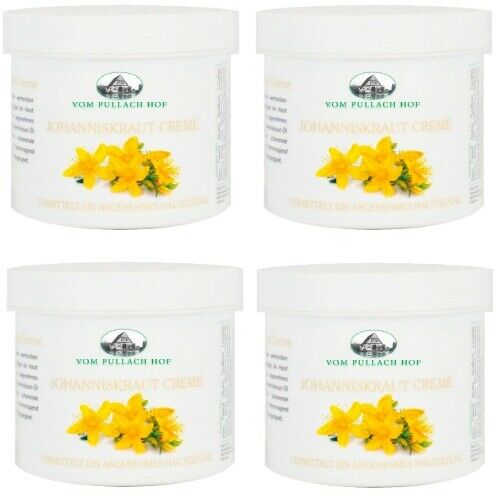 Johanniskraut Creme für juckende & gereizte Haut vom Pullach Hof 250 ml 4er Pack