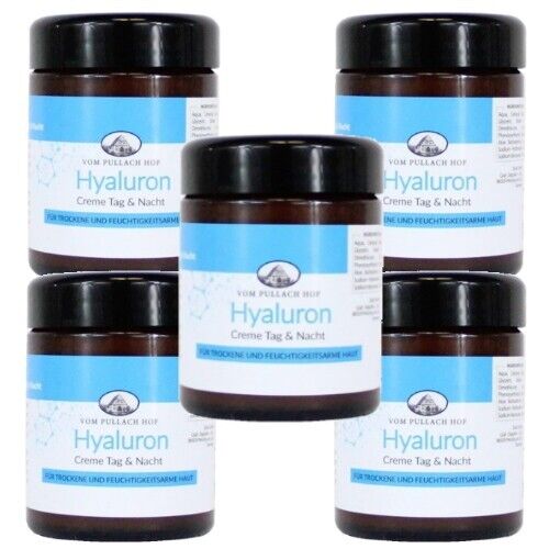 Hyaluron Creme Tag &Nacht vom Pullach Hof Feuchtigkeitscreme Anti Aging 100ml 5x