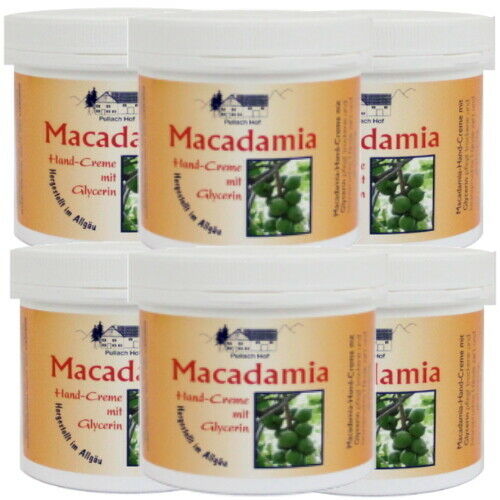 Macadamia Hand Cream for dry and stressed skin 250 ml Pack of 6