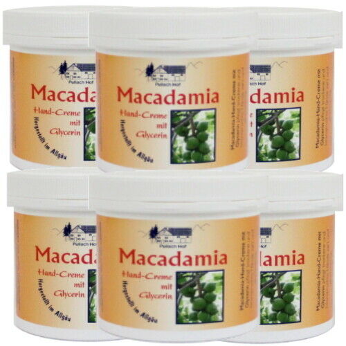 Macadamia Hand Creme für trockene und beanspruchte Haut 250 ml 6er Pack
