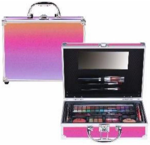 Super Rainbow Kosmetik Make-up ALU Koffer Schminkkoffer 45 tlg gefüllt(e521)