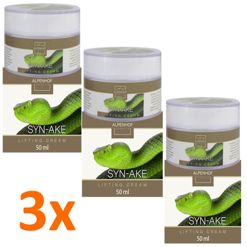 3er Pack Alpenhof Syn Ake Schlangen Schlangengift Lifting Creme Feuchtigkeit 50ml