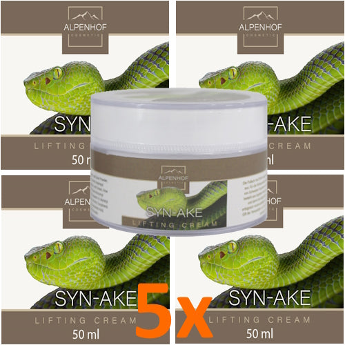 5er Pack Alpenhof Syn Ake Schlangen Schlangengift Lifting Creme Feuchtigkeit 50ml