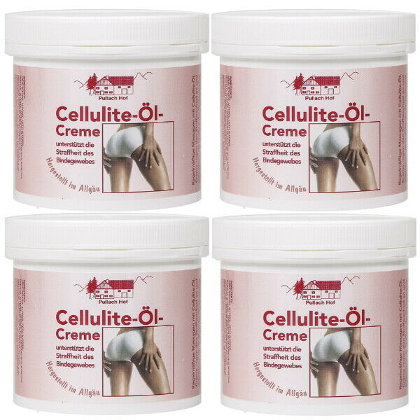 Anti-Cellulite Öl Creme Balsam Bindegewebe Haut Straffung Körperpflege 250ml 4x