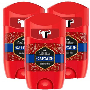 Old Spice CAPTAIN Deodorant Stick - Deostick 50ml 3er Pack