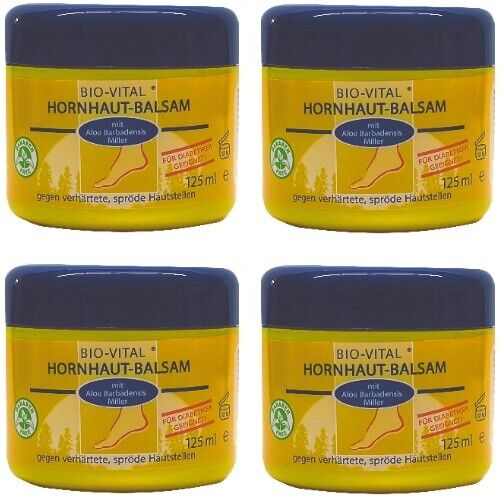 Bio-Vital Hornhaut Balsam Harnstoff Hornhautentfernung Fußcreme 125ml 4er Pack