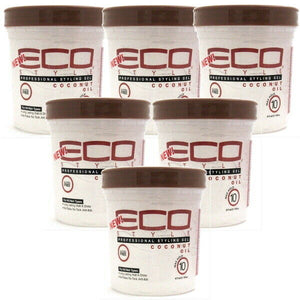 Eco Styler Professional Haar Styling Gel Coconut Oil Kokosöl Stark 473ml 6er Pk