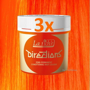 LaRiche Directions Haarfarbe Farbcreme mandarin Direktziehend Haartönung 88ml 3x