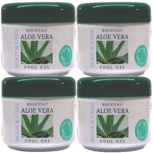 Bio-Vital Aloe Vera COOL Gel spendet Feuchtigkeit Beruhigt Hautpflege 125ml 4er