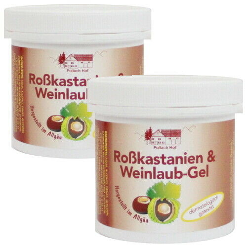 Roßkastanien und Weinlaub-Gel vom Pullach Hof Rosskastanien Balsam 250 ml 2er P.