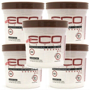 Eco Styler Professional Haar Styling Gel Coconut Oil Kokosöl Stark 473ml 5er Pk