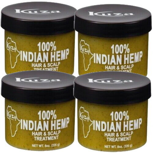 Kuza 100% Indian Hemp Indische Hanf Hair & Scalp Treatment Haarkur 226g 4er Pack