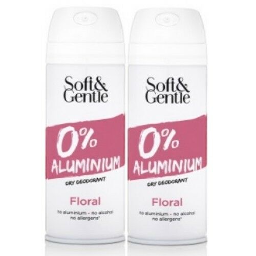 SOFT & GENTLE Floral 0% Aluminium 0% Alcohol Antitranspirant Deodorant 150ml 2er