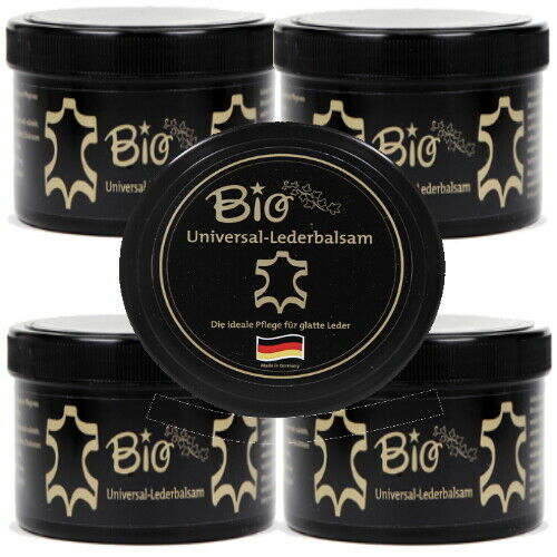 BIO Lederbalsam Universal Lederpflege mit echtem Bienenwachs 250ml (s) 5er Pack
