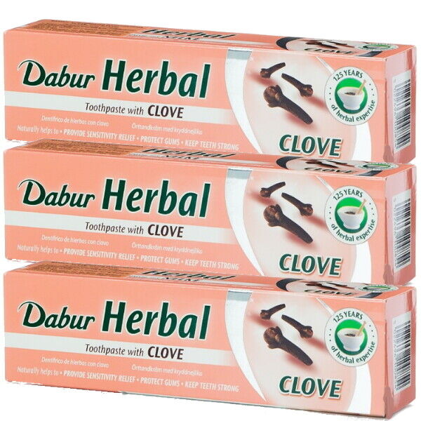 Dabur Clove Toothpaste ayurvedische Kräuter zahnpasta Nelken extrakt 100ml 3er P