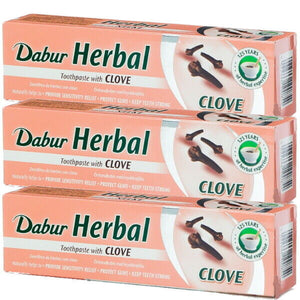 Dabur Clove Toothpaste ayurvedische Kräuter zahnpasta Nelken extrakt 100ml 3er P
