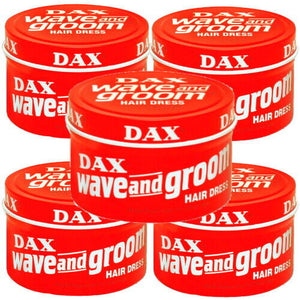 DAX Wax Wave and Groom Hairdress Pomade Haarwachs Haarwax rot 99g 5er Pack