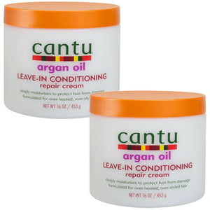 Cantu ARGAN ÖL Leave In Conditioning Repair Cream Anti-Haarbruch 453g 2er Pack