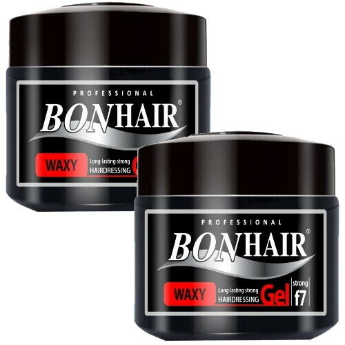 Bonhair Professional Black Series Waxy Gum Haardressing Styling Gel 500ml 2er P
