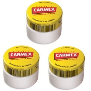 3er Pack Carmex Classic Lippenbalsam Original Tiegel Lip Balm 7,5g