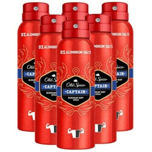 Old Spice CAPTAIN Deodorant Bodyspray 150ml 6er Pack