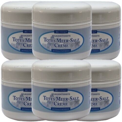 Bio-Vital Totes Meer Salz Creme trockene Hautpflege Gesicht Körper 250ml 6x