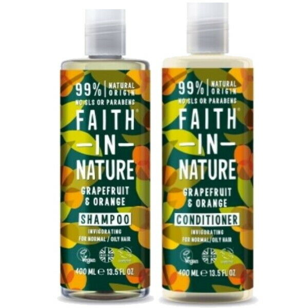 Faith in Nature Grapefruit & Orange Shampoo & Conditioner VEGAN 400ml 2er SET