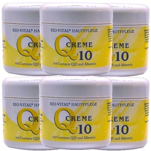 BIO-VITAL Q 10 Coenzyme Cream Allantoin Face Neck Decollete Care 125ml 6-Pack.