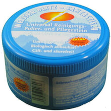 Laden Sie das Bild in den Galerie-Viewer, Weisser Blitz Fantastisch Polier- &amp; Putzstein Universal Reiniger Giftfrei 300g
