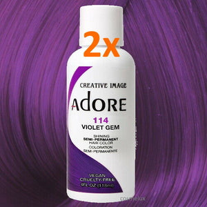 Adore Creative Haarfarbe Direktziehende Haartönung Violet Gem #114 118ml 2er  P.