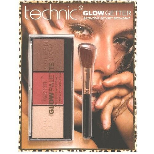 Technic GLOW GETTER Bronzing SET Highlighting Puder mit Pinsel