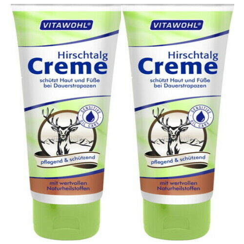 Vitawohl Hirschtalg Creme Schützt Haut und Füße bei Dauerstrapazen 100ml 2er P.