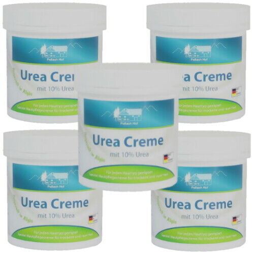 Urea Creme 10 % trockene / raue Horn Haut + Füsse Urea Salbe 250ml 5er Pack