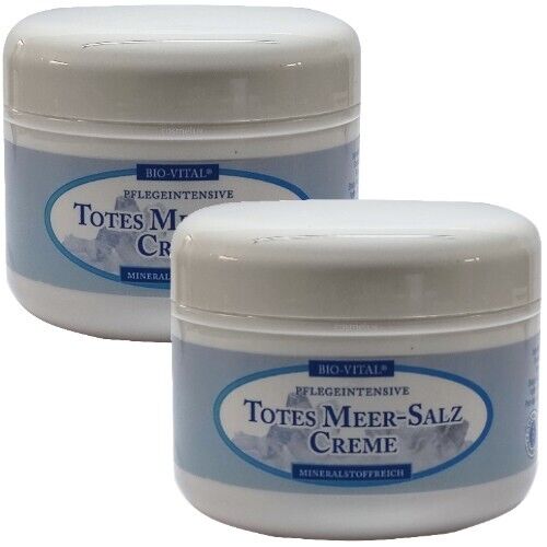 Bio-Vital Totes Meer Salz Creme trockene Hautpflege Gesicht Körper 250ml 2x