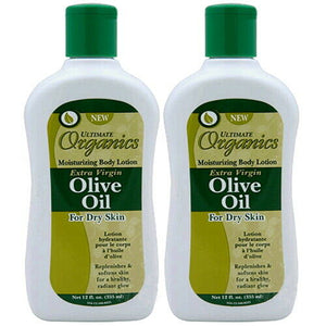 Ultimate Organics Oliven Öl Extra Virgin Body Lotion für trockene Haut 355ml 2x