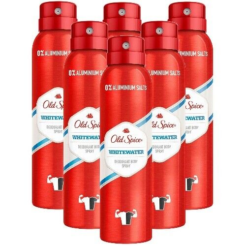 OLD SPICE Whitewater Deodorant Body Spray 150ml Pack of 6