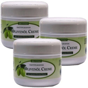 Bio-Vital Oliven Öl Creme Olivenöl Tagescreme Schützend Pflegend 250ml 3er Pack