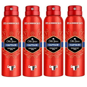 Old Spice CAPTAIN Deodorant Bodyspray 150ml 4er Pack
