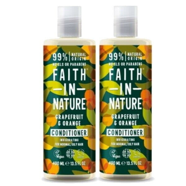 Faith in Nature Grapefruit & Orange Conditioner VEGAN Parabenfrei 400ml 2er Pack