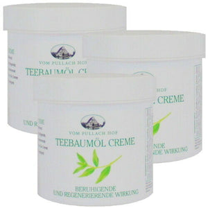Teebaumöl Creme Teebaum Öl Salbe beruhigend & regenerierend Hautpflege 250ml 3x