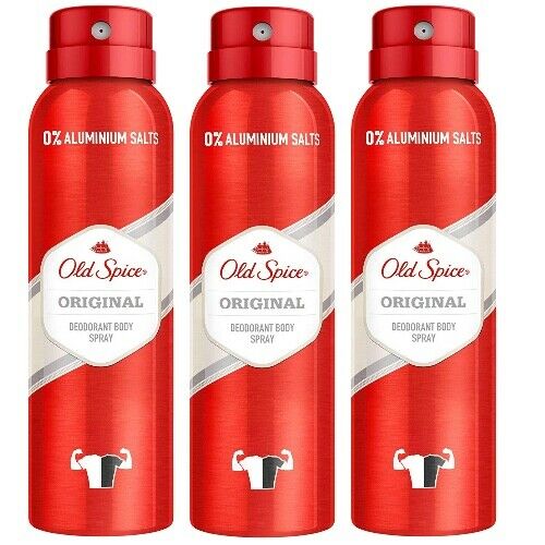 Old Spice Original Deodorant Deo Body Spray 150 ml pack of 3