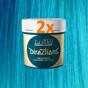 LaRiche Directions Haarfarbe TURQUOISE Direktziehend Haartönung 88ml 2er Pack
